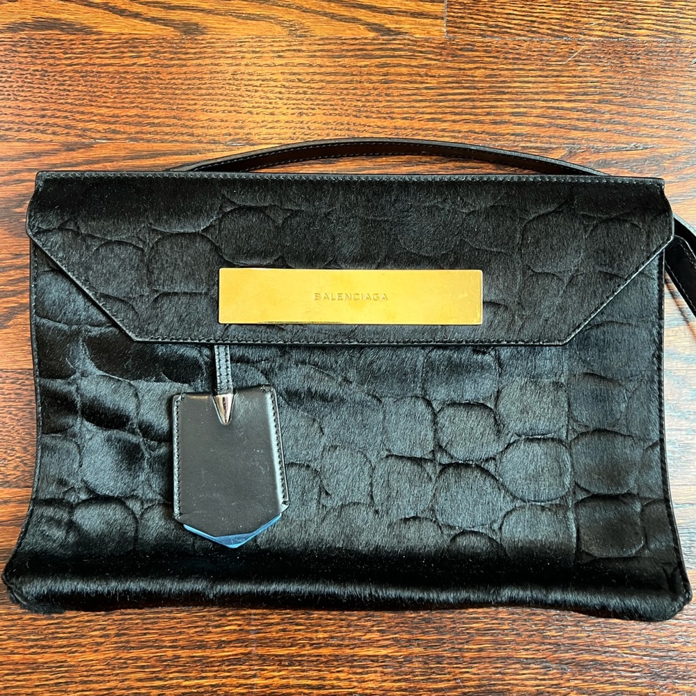 BALENCIAGA Pony Hair Crocodile Print Bag! 👜